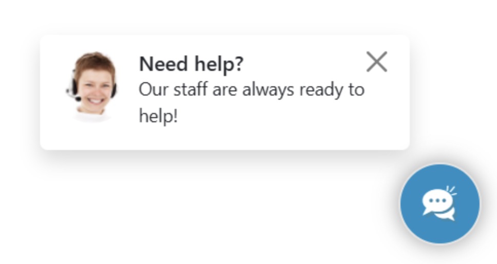 Closed widget tooltip example